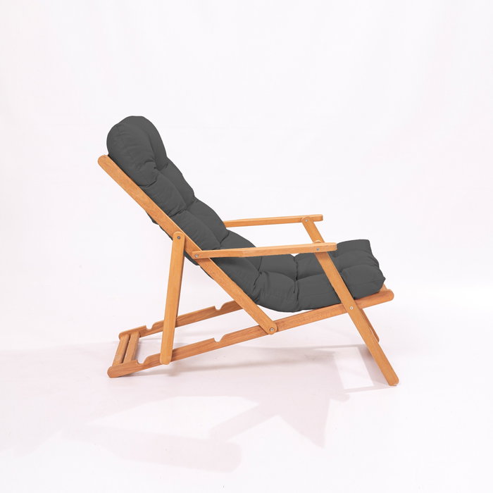 Hanah Home Silla de Jardín Gris y Natural